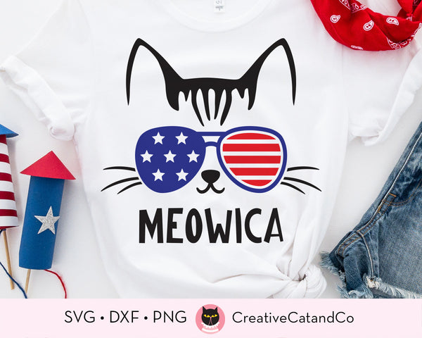 Cat fourth of july shirt best sale