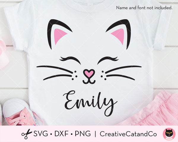 Angry Cat Face SVG Mad Cat Cat Whiskers Cat Cut File Cat 