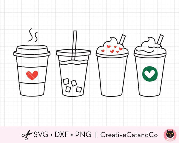 Iced and Hot Coffee Cups SVG – Honeypegs Studio