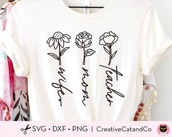 Flower T-shirt, Flower SVG