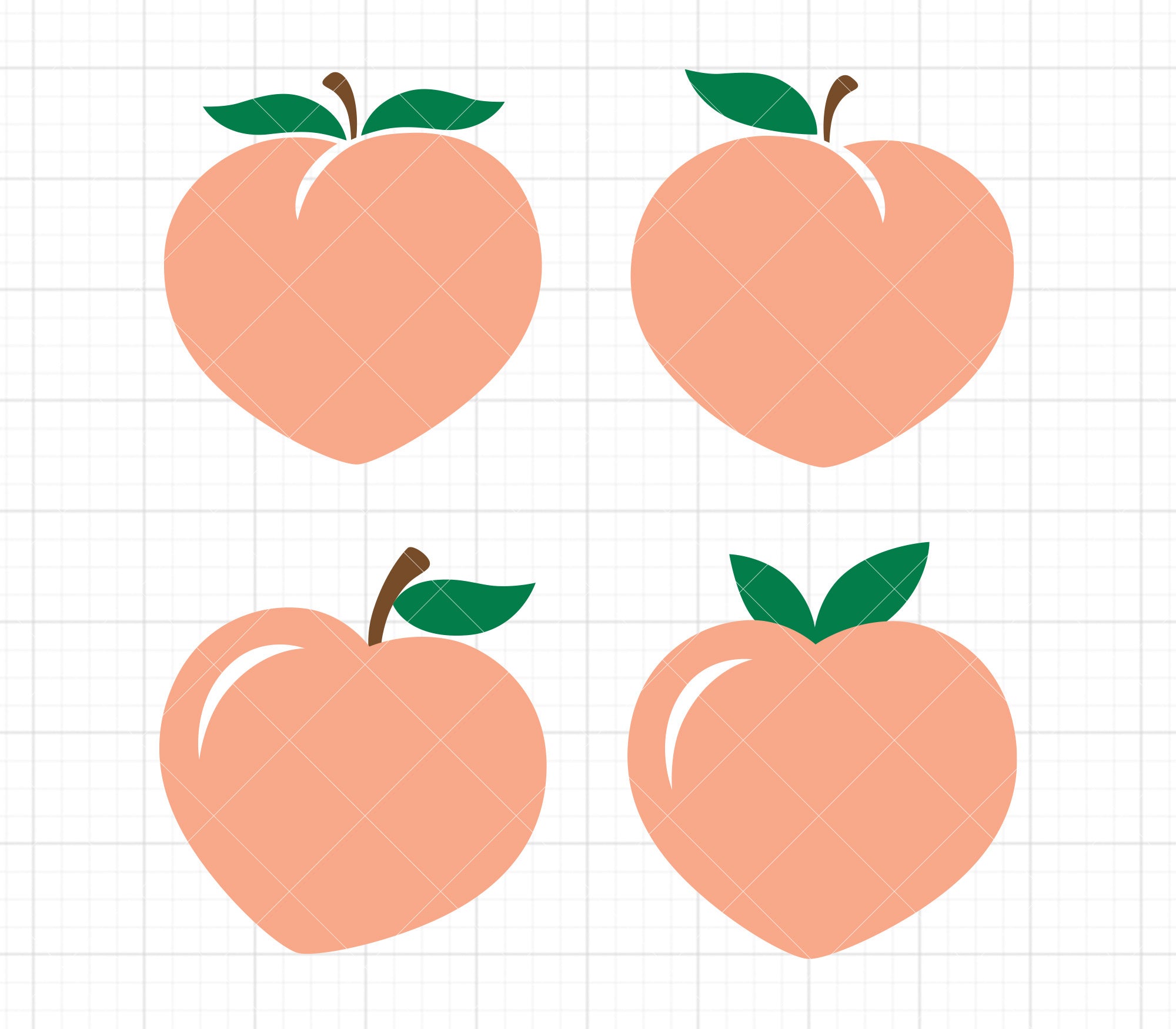 peach clipart easy