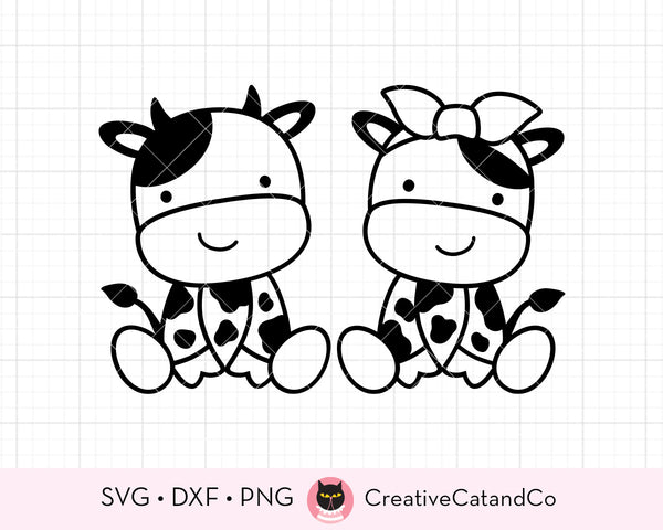 Cute Outline Animals for Coloring SVG Files for Cricut | CreativeCatandCo