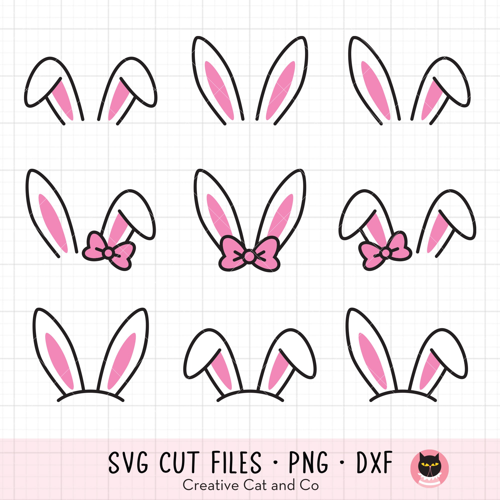 Bunny Rabbit Ears Svg Rabbit SVG Designs Bundle – MasterBundles
