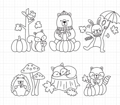Fall Pumpkin Spice Latte Coffee Outline for Coloring SVG | CreativeCatandCo