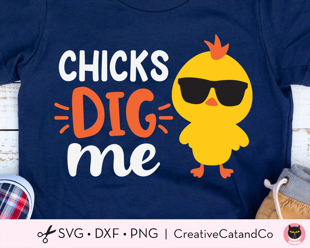 Chicks Dig Me Boy Easter SVG CreativeCatandCo1