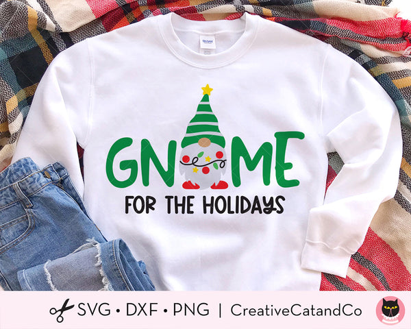Christmas Gnome For The Holidays SVG Cut Files | CreativeCatandCo