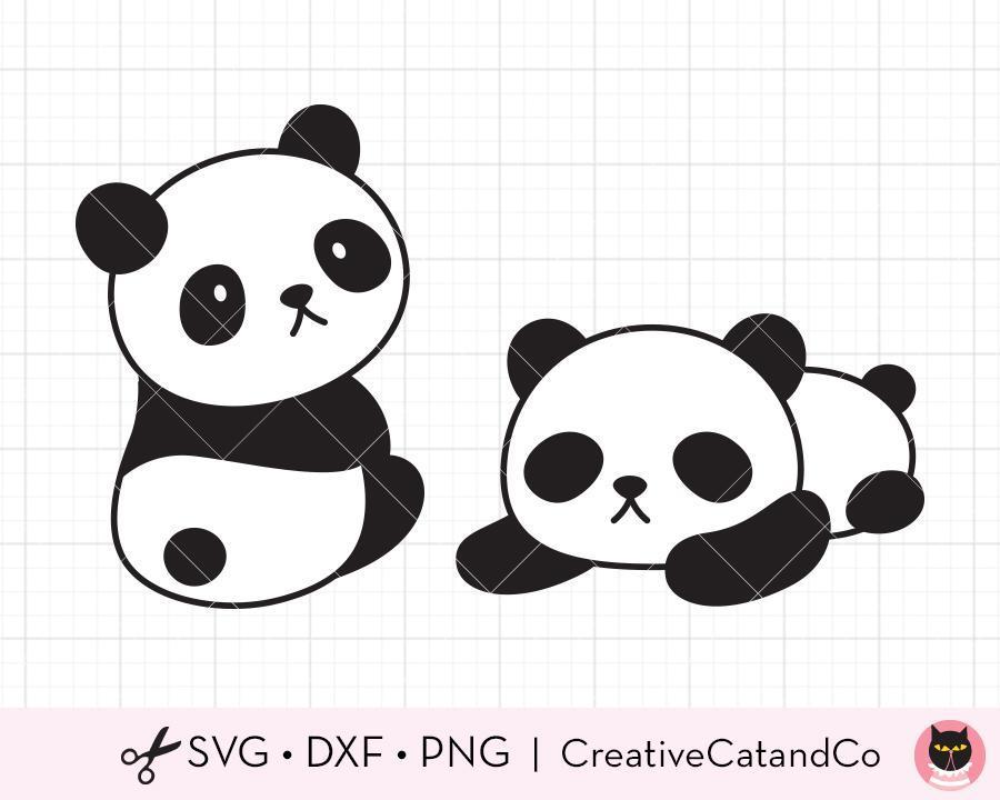 Cute Panda SVG Files for Cricut | CreativeCatandCo
