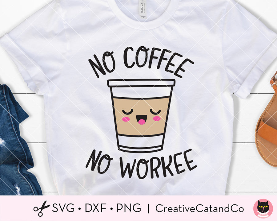 No Coffee No Work Funny T Stock Vector (Royalty Free) 2227805265