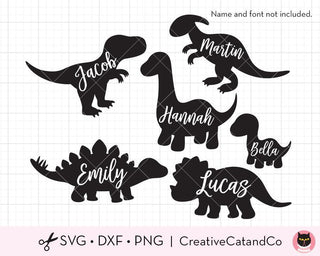 Dinosaur Silhouette SVG Cut Files for Cricut | CreativeCatandCo