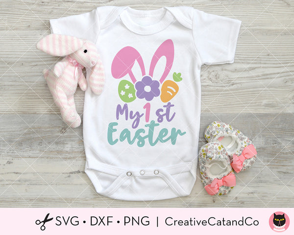 Girl My First Easter Bunny Rabbit Ears SVG Files | CreativeCatandCo