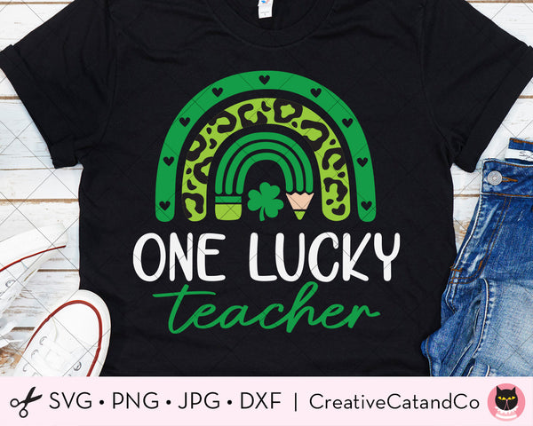 St Patrick's Day One Lucky Teacher SVG | CreativeCatandCo
