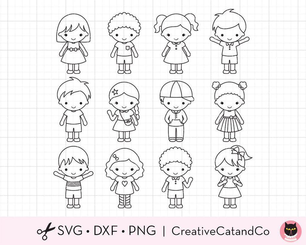 Childrens Coloring Page For Kids Girl Outline Sketch Drawing Vector, Wing  Drawing, Girl Drawing, Ring Drawing PNG and Vector with Transparent  Background for Free Download