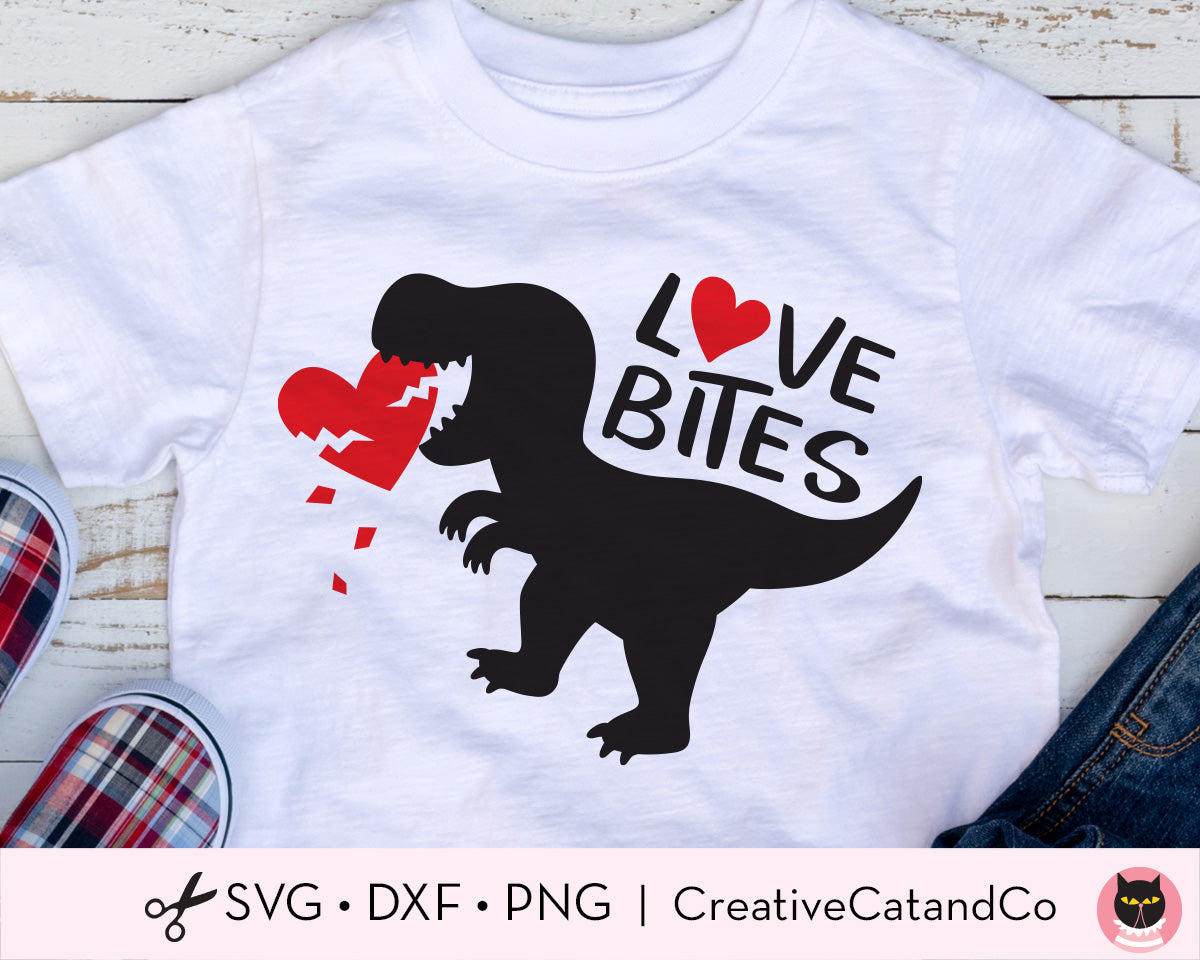 Love Bites Velociraptor Dinosaur T-Shirt For Valentine's Day Love Bites Velociraptor Dinosaur T-Shirt For Valentine's Day