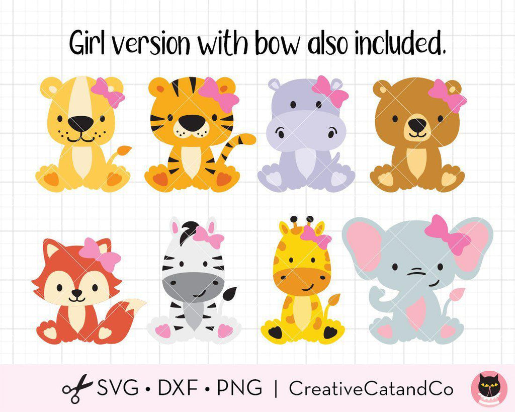 Baby Girl Animals Clipart Baby Girl Animals Clipart